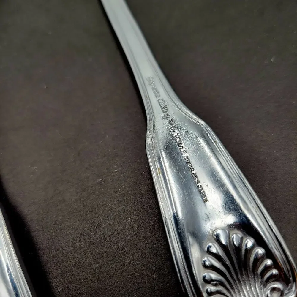 Towle London Shell Teaspoon JAPAN Stainless Flatware Set Of 4 Supreme Cutlery